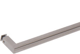 SDPSQT20BS Rockwell 20″ Square Corner Single Side Towel Bar in Brushed Nickel finish for Glass Shower Doors