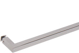 SDPSQT28BS Rockwell 28&quot; Square Corner Single Side Towel Bar in Brushed Nickel Finish For Glass Shower Doors