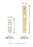 Emtek 2440 Doorbell Button with 11/2" x 5" Rosette STRETTO Plate