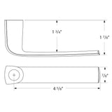 Emtek Privacy Spencer Right Handed Lever with Disk Rose