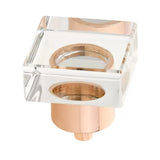 Schaub City Lights - 1 1/4" Square Glass Knob
