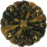 Schaub Imperial Shell - inlaid on Solid Brass - Polished Nickel Round Knob - 1-3/8" dia
