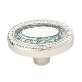 Schaub Fair Isle - Solid Brass Oval Knob with Imperial Shell