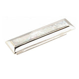 Schaub Tiger Penshell - Rectangle Pull with Tiger Penshell Inlay and Dark Antique Bronze - 3" cc