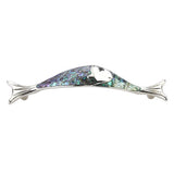 Schaub Tiger Penshell, Pull - Fish Design - Penshell inlaid on Solid Brass - Estate Dover Finish - 4-1/2" cc