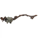 Schaub Nature - 3 3/4" Centers Solid Brass Bee on Rose Pull in Pompeian Bronze