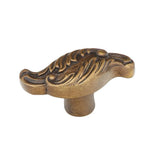 Schaub Canata - Solid Brass Oblong Knob with Wave Designs