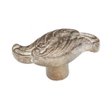 Schaub Canata - Solid Brass Oblong Knob with Wave Designs