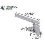 Truth 25 Series Cam Lock 1-1/2 Handle Offset Base LH ,Silver Metallic