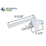 Truth 25 Series Cam Lock 1-1/2 Handle Offset Base LH , Bright White