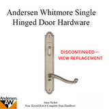 Hardware Kit, Single Door, Whitmore, Active Door - Brushed/Satin Nickel - DISCONTINUED – See Newbury 2579443 Replacement