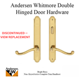 Whitmore Active / Passive Frenchwood door hardware - Bright Brass  - DISCONTINUED – See Newbury 2577544 Replacement