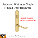 Hardware Kit, Single Door, Whitmore, Active Door - Bright Brass - DISCONTINUED – See Newbury 2577543 Replacement