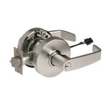 Sargent 28-10G71-LL-24V-US26D 24V Fail Secure Cylindrical Electromechanical Lock - 2-3/4" Backset, 4-7/8" Strike, LA Keyway, L Rose, L Lever, US26D/626 Satin Chrome Finish