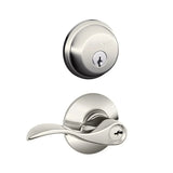 Schlage Accent Single Cylinder Keyed Entry Door Lever Set and Deadbolt Combo