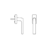 Dallas Handle For Tilt & Turn Windows - Solid Brass - Resista Satin Nickel