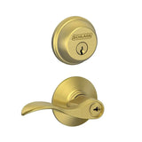 Schlage Accent Single Cylinder Keyed Entry Door Lever Set and Deadbolt Combo