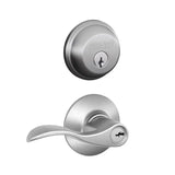 Schlage Accent Single Cylinder Keyed Entry Door Lever Set and Deadbolt Combo