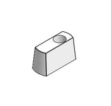 Omega Cylinder Housing For Active Keyed Handleset - Wet White