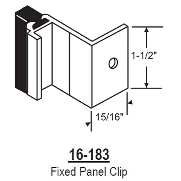 Fixed Panel Clip 16-183WH