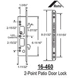 Interlock 2 Point Mortise Lock 16-460ss