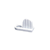 Flush Diecast Clips, White - 8 Pack