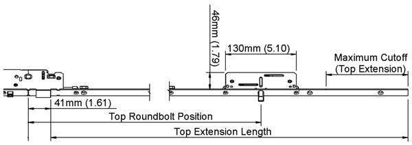 Manual Roundbolt Hoppe Top Extension 8778675