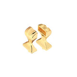 Towel Bar Bracket Pair, One Stud - Brass