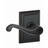 Schlage Flair Single Cylinder Keyed Entry Door Lever Set with Decorative Addison Trim