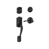 Schlage Camelot Right Handed Sectional Single Cylinder Keyed Entry Handleset with Accent Lever