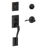 Schlage Residential F62 Addsion with Accent Lever Double Cylinder Handleset - Entrance Lock Interior & Exterior