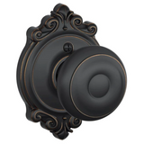 Schlage Georgian Non-Turning One-Sided Dummy Door Knob with the Decorative Brookshire Rose