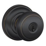 Schlage Residential F80 - Storeroom Lock - Andover Knob, C Keyway with 16211 Latch and 10063 Strike -  Andover Rose