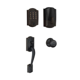 Schlage Encode WiFi Enabled Electronic Keypad Deadbolt with Camelot Entry Handleset and Georgian Knob