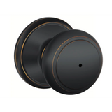 Schlage Residential F40 - Privacy Lock - Andover Knob, 16080 Latch and 10027 Strike-Alden Rose