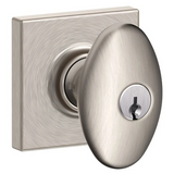 Schlage Siena Keyed Entry Single Cylinder Door Knob Set with Decorative Collins Trim