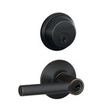 Schlage Broadway Single Cylinder Keyed Entry Door Lever Set and Deadbolt Combo