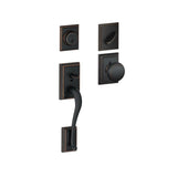 Schlage Addison Sectional Single Cylinder Keyed Entry Handleset with Andover Knob with Decorative Addison Trim