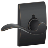 Schlage Accent Passage Door Lever Set with the Decorative Century Trim