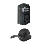 Schlage Camelot Single Cylinder Electronic Keypad Deadbolt with Passage Accent Lever