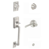 Schlage Double Cylinder Entrance Handleset with Merano Lever from the Century Collection
