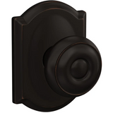 Schlage Residential FC21 - Georgian Knob Passage and Privacy Latch - Grade 2 Cylindrical Non-Keyed Lock - Camelot Rose