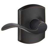 Schlage Accent Passage Door Lever Set with Decorative Greenwich Trim