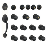 Schlage Barcelona Complete House Door Hardware Package with Corona Interior Knobs and Single Cylinder Exterior Front Door Handleset from the J-Series (Formerly Dexter)