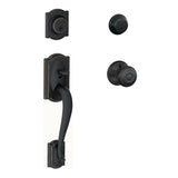 Schlage Camelot Double Cylinder Handleset with Georgian Interior Knob from the F-Series