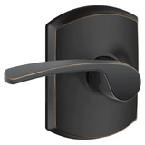 Schlage Merano Passage Door Lever Set with Decorative Greenwich Trim