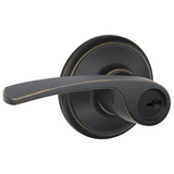 Schlage Merano Left Handed Single Cylinder Keyed Entry Storeroom Door Lever Set