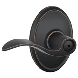 Schlage Accent Privacy Door Lever Set with Decorative Wakefield Trim