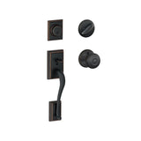 Schlage Addison Sectional Single Cylinder Keyed Entry Handleset with Georgian Knob