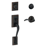 Schlage Right Handed Double Cylinder Addison Handleset with Avanti Interior Lever from the F-Series